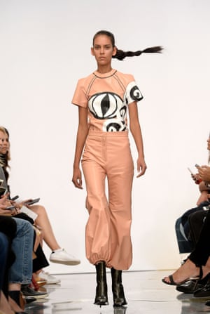 Swinging ponytails at JW Anderson.