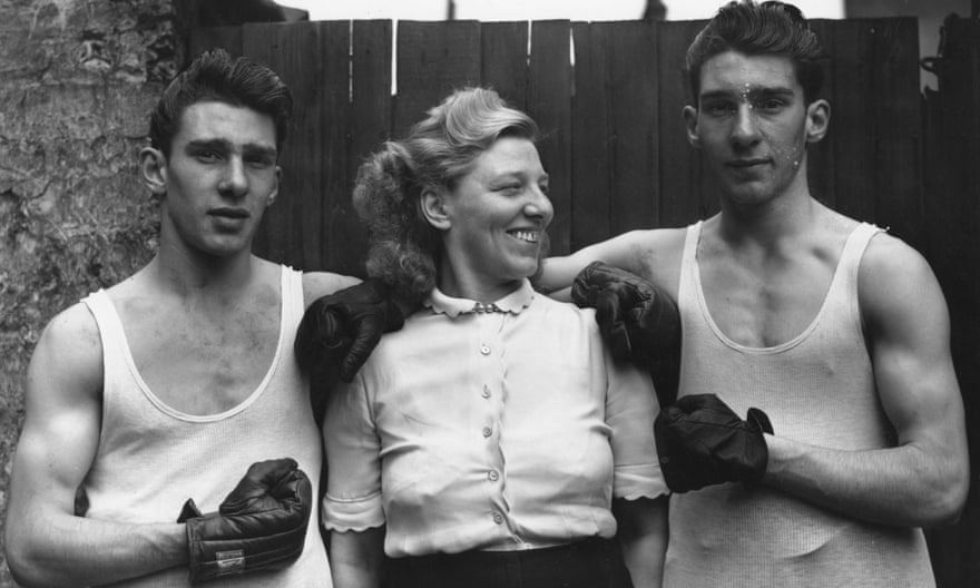 Reggie and Ronnie Kray with their mother Violet in the early 1950s.