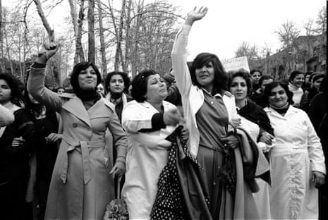 Hengameh Golestan's photo of Iranian women protest against the Hijab law in Tehran in 1979.