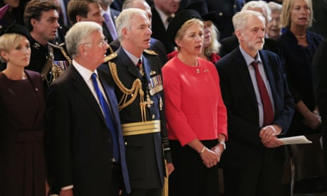 Jeremy Corbyn at the Battle of Britain memorial service