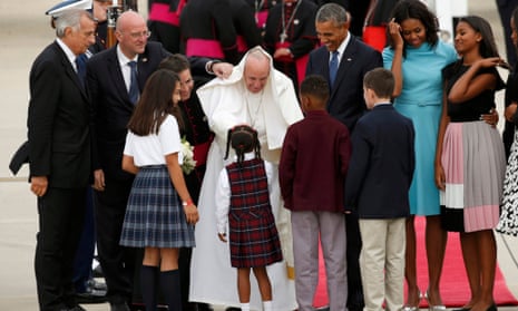 Pope and students
