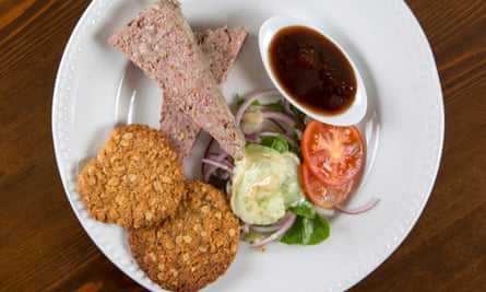 Pork orange and cognac pate with homemade oatcakes