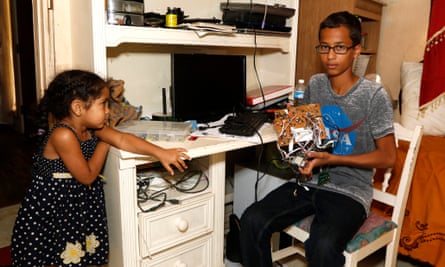 Ahmed Mohamed, who was arrested after taking a homemade clock to school in the US