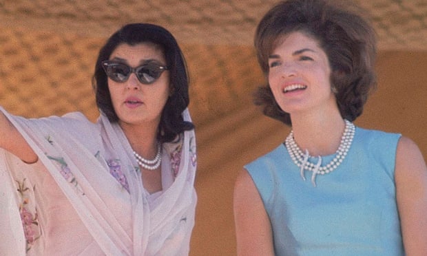 Gayatri Devi at a polo game with Jackie Kennedy in 1962.