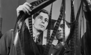 Editing the film Tunisian Victory, February 1944