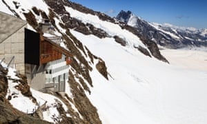 Jungfraujoch railway station, the highest railway station in Europe.