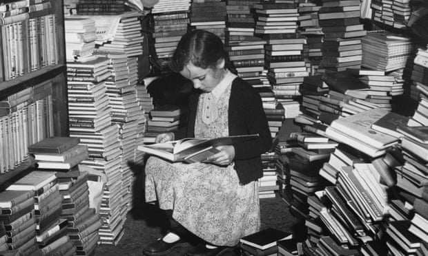 Girl reading in the 1950s