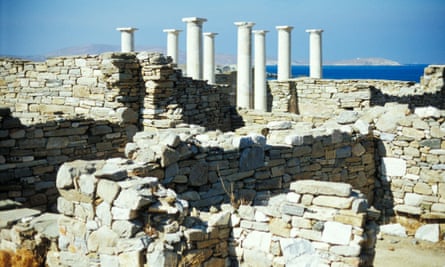 The Apollo temple at Delos, Greek Islands