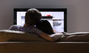 Couple watching TV