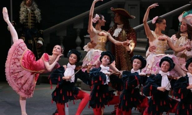 Svetlana Zakharova (left) in Alexei Ratmansky’s The Sleeping Beauty at La Scala, Milan.