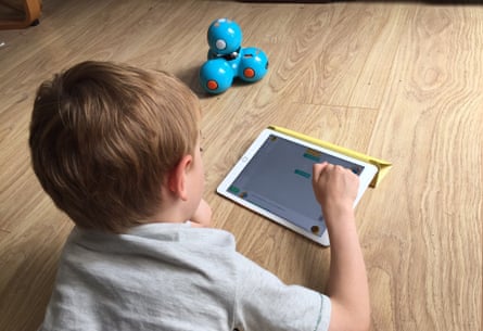 My son struggles with concentration, but was entranced by programming Dash.