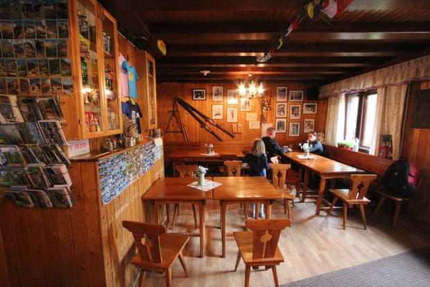 Inside Swiss-style Zamkovskeho Hut