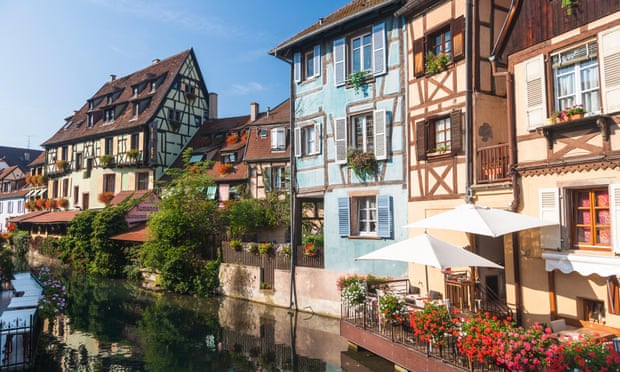 A canal in the centre of Colmar, Alsace.