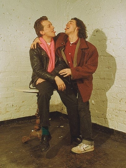 steve coogan with frank skinner at the edinburgh festival, 1990