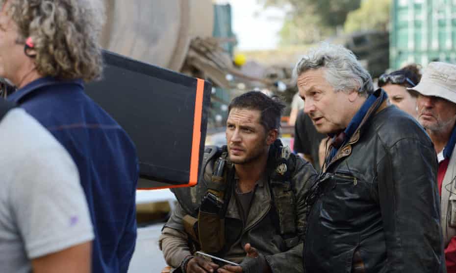 Max power: George Miller with star Tom Hardy on the set of Fury Road.