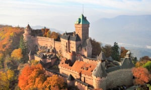 The medieval Haut-Koenigsbourg, an imposing hilltop chateau.