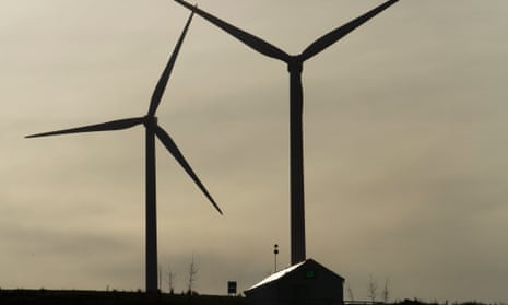 People would rather live near a wind turbine, like these on Oswaldtwistle Moor in Lancashire, rather than a fracking well, according to polling.