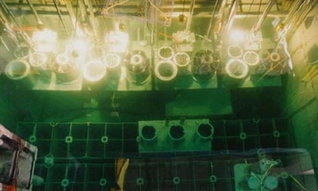 File photograph from 1996 of spent nuclear fuel rods in Yongbyon's storage pond.