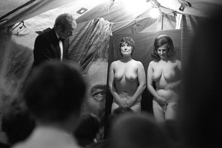 Striptease tent at Pinner annual fair, 1971