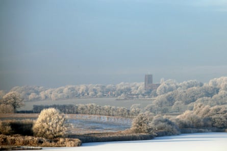 Hoar frost in the Cheshire countryside.