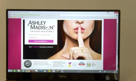 Ashley Madison's front page
