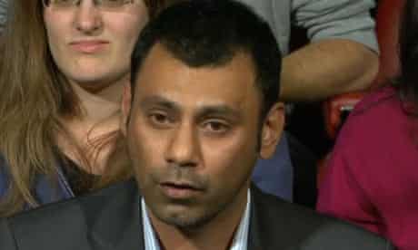 Khush Klare, a member of the audience on Question Time