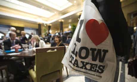 Taxpayers’ Alliance bag at Conservative conference