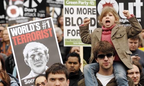 Anti-war demonstration in London in 2008
