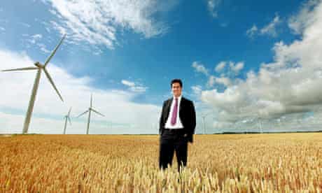 Ed Miliband at the opening of Little Cheyne Court wind farm