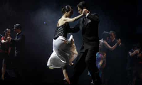 A couple dance the tango
