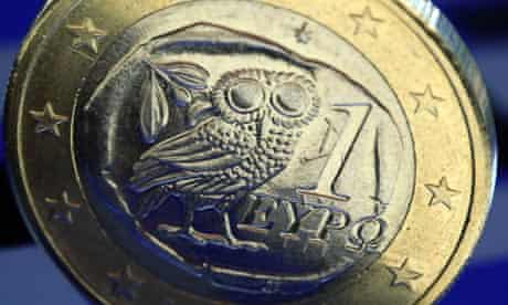 Greek one euro coin