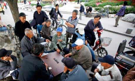 China Elderly Playing Domino