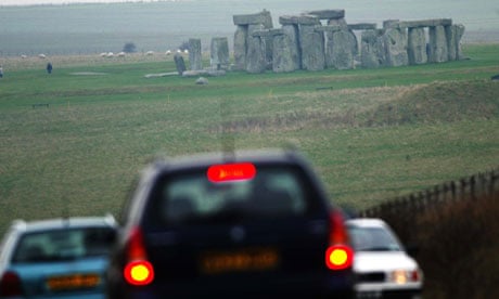 Busy road by Stonehenge