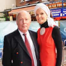 Julian Fellowes with his wife Emma.