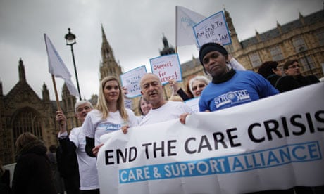 Care Groups Demonstrate In Westminster