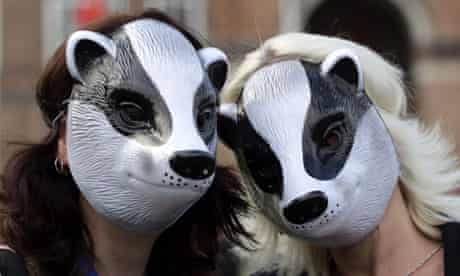Protest against the badger cull in Bristol