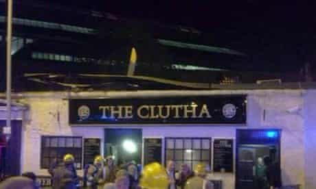 Helicopter crash on the Clutha pub in Glasgow