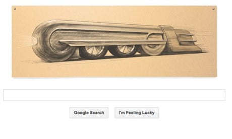 Google doodle – Raymond Loewy train design