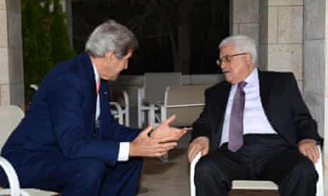 John Kerry and Mahmoud Abbas