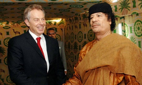 Tony Blair with Muammar Gaddafi in 2007