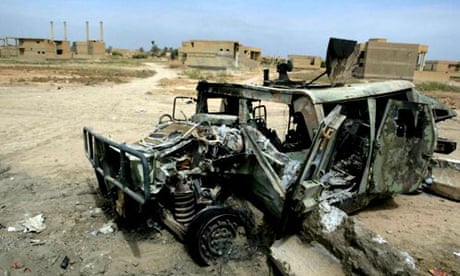 Destroyed humvee Baghdad