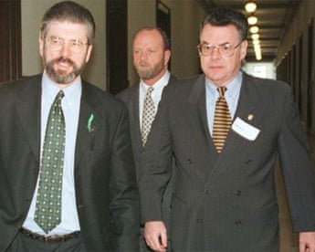 Congressman Peter King of New York with Gerry Adams 1998