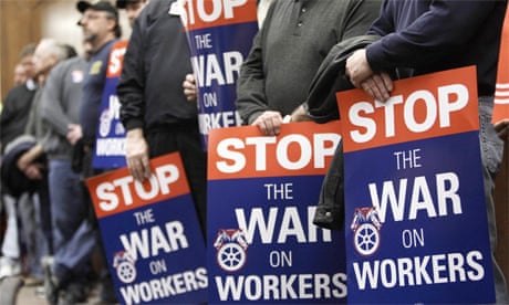 US unions protest 2011