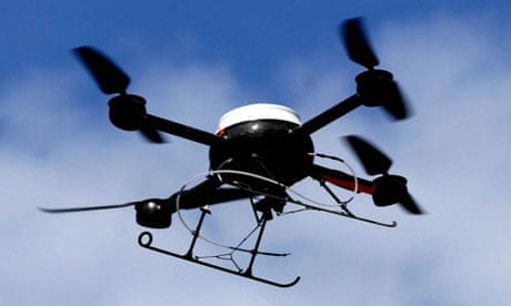Merseyside Police demonstrate their new aerial surveillance drone in Liverpool