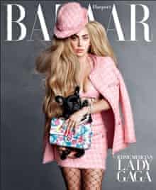 Lady Gaga and Asia on the cover of American Harper's Bazaar, September 2014.