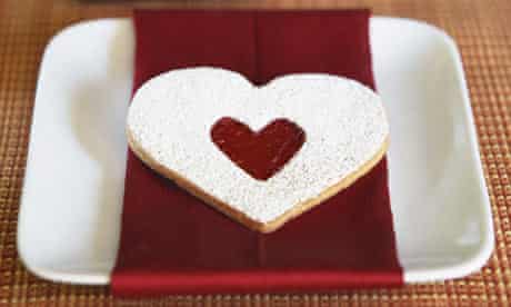 Heart-shaped biscuits