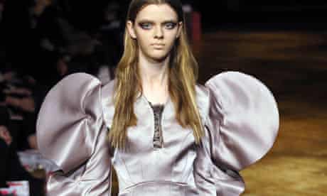 A model wears big shoulders by Roksanda Ilincic