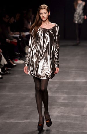 Milan Fashion Week: Model wearing Les Copains 