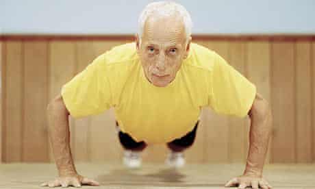 Older man exercising