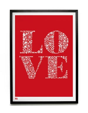 Valentine's homeware: Love print, £38 